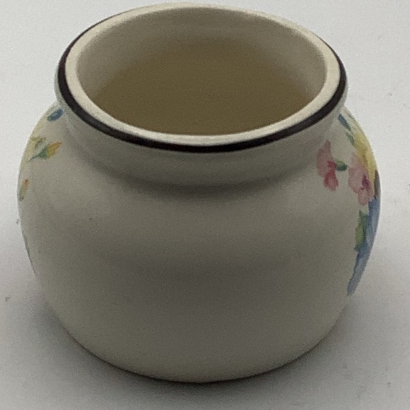 Vintage Harker Hotoven Mini Floral Bean Pot Shaped Container - Picture 2 of 7